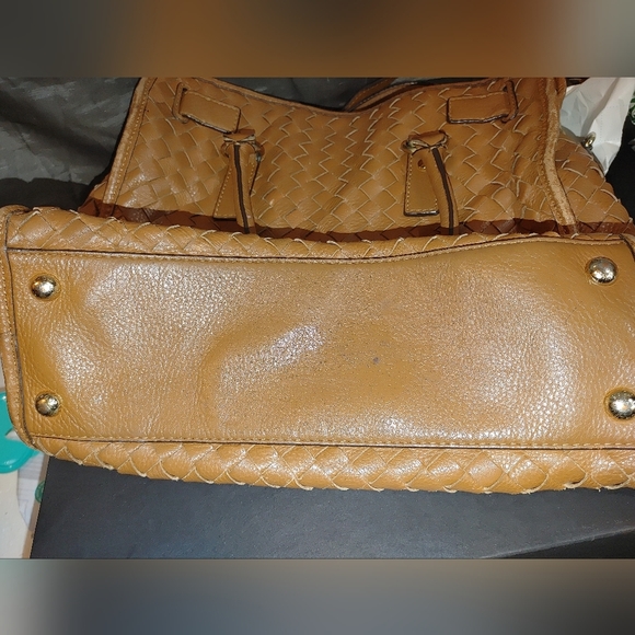 AUTHENTICMICHAEL Kors Handbag Purse Shoulder Bag  Suede Cross Weave Limi… - Picture 9 of 13